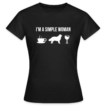 Haustier Neufundländer Hund Hund Süß Welpe - Frauen T-Shirt - Schwarz - Vorne - AI Model Female 172 dark (172cm)