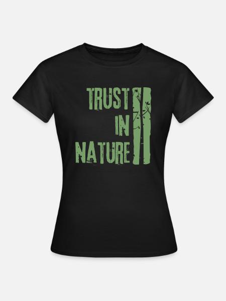 Vertrouw op de natuur Tree Nature Love gift - Vrouwen T-shirt - zwart