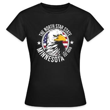 Minnesota - T-shirt Femme - noir - Devant - AI Model Female 172 dark (172cm)