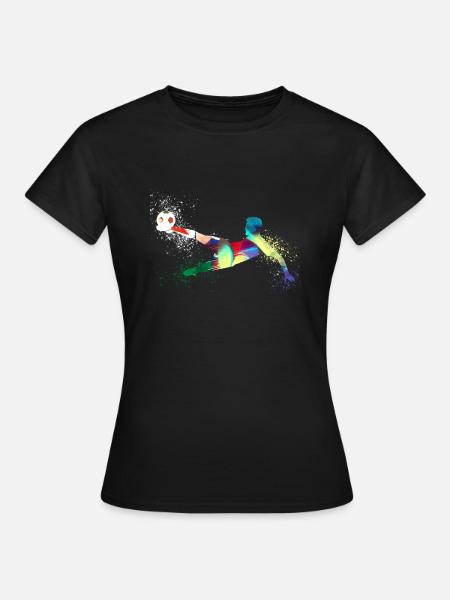 Fußball ,Fußballer, Männerfußball,graffiti - Dame-T-shirt - sort