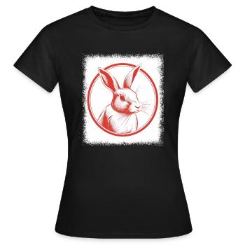 Easter For Girls Funny Quote Bunny Tooth Green - Women's T-Shirt - black - Front - AI Model Female 172 dark (172cm)