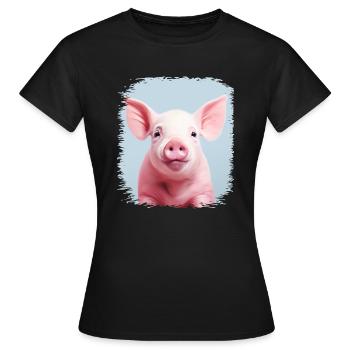 drôle citation arrière-cour griller citation humour porc - T-shirt Femme - noir - Devant - AI Model Female 172 dark (172cm)