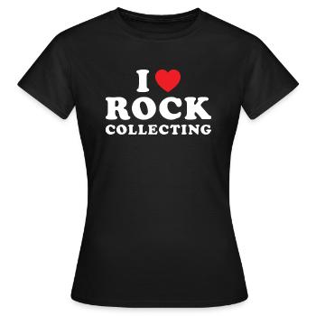 Rock Collector I Love Rock Collecting - Frauen T-Shirt - Schwarz - Vorne - AI Model Female 172 dark (172cm)