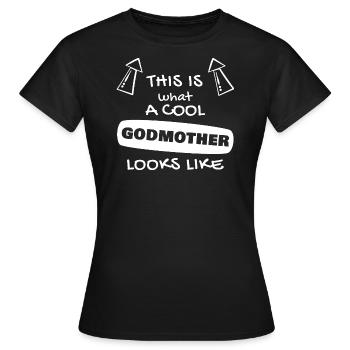 patine cool a cool godmother - T-shirt Femme - noir - Devant - AI Model Female 172 dark (172cm)