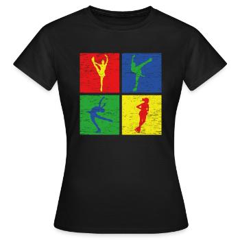 Eiskunstlauf - Frauen T-Shirt - Schwarz - Vorne - AI Model Female 172 dark (172cm)