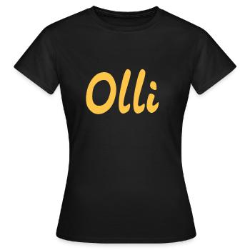 Olli - Frauen T-Shirt - Schwarz - Vorne - AI Model Female 172 dark (172cm)