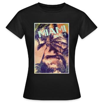 miami - T-shirt Femme - noir - Devant - AI Model Female 172 dark (172cm)