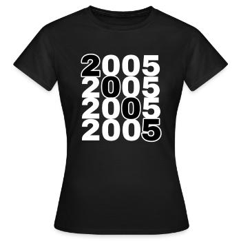 2005 - Frauen T-Shirt - Schwarz - Vorne - AI Model Female 172 dark (172cm)