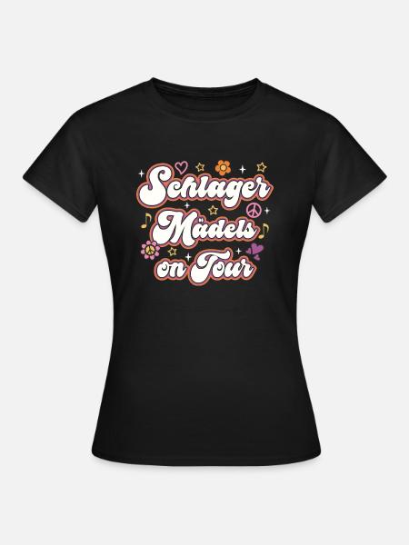 Schlager Mädels On Tour Schlager Party Team - Frauen T-Shirt - Schwarz
