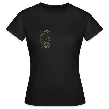 Neon Art-Deco-Muster - Frauen T-Shirt - Schwarz - Vorne - AI Model Female 172 dark (172cm)