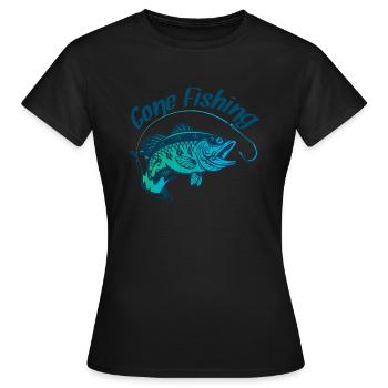 Fishing fish - Women's T-Shirt - black - Front - AI Model Female 172 dark (172cm)