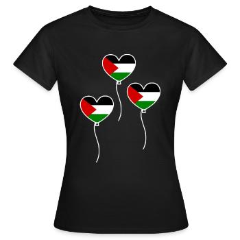 palestina - Women's T-Shirt - black - Front - AI Model Female 172 dark (172cm)