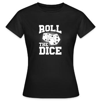 Lancez les dés Casiono Las Vegas - T-shirt Femme - noir - Devant - AI Model Female 172 dark (172cm)