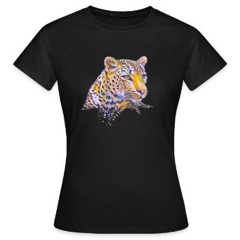 leopard - Women's T-Shirt - black - Front - AI Model Female 172 dark (172cm)