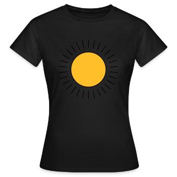 Sun - Women's T-Shirt - black - Front - AI Model Female 172 dark (172cm)