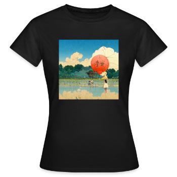 Campagne Japonaise - T-shirt Femme - noir - Devant - AI Model Female 172 dark (172cm)