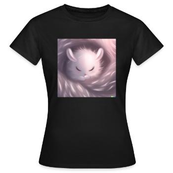 Fluffiges Tierchen - Frauen T-Shirt - Schwarz - Vorne - AI Model Female 172 dark (172cm)