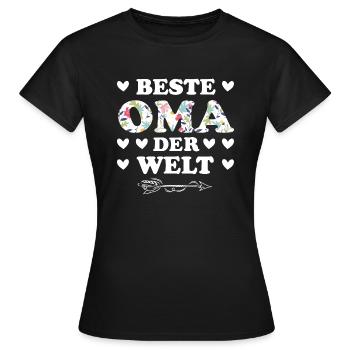 Oma Großmutter Großmütter Geschenk - Frauen T-Shirt - Schwarz - Vorne - AI Model Female 172 dark (172cm)