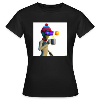 Alien avec Coupe - T-shirt Femme - noir - Devant - AI Model Female 172 dark (172cm)