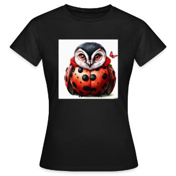 Lady Owl Bug - T-shirt Femme - noir - Devant - AI Model Female 172 dark (172cm)