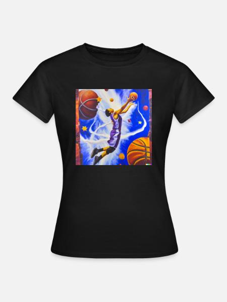 Basketballspieler Dunk - Frauen T-Shirt - Schwarz