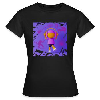 MUSIQUE AMUSANTE 7 - T-shirt Femme - noir - Devant - AI Model Female 172 dark (172cm)