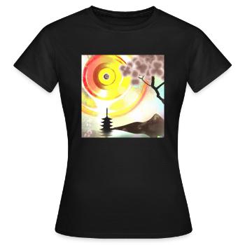 JD Star Artwork No.1 - T-shirt Femme - noir - Devant - AI Model Female 172 dark (172cm)