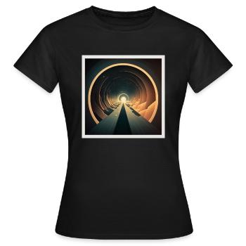Un bout du tunnel - T-shirt Femme - noir - Devant - AI Model Female 172 dark (172cm)