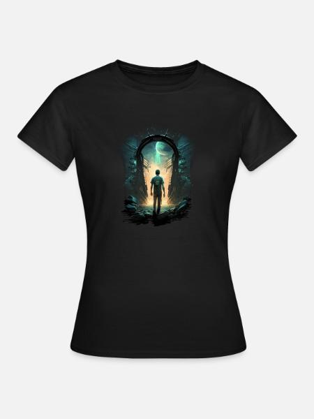 Sci-Fi Space Boy - Frauen T-Shirt - Schwarz
