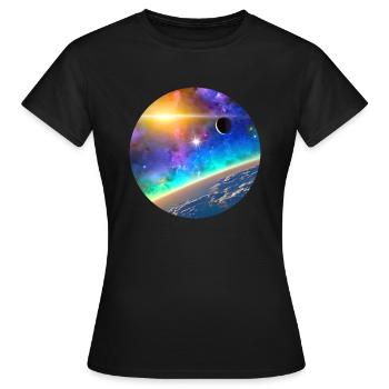 Galaxy Digital Art - T-shirt Femme - noir - Devant - AI Model Female 172 dark (172cm)