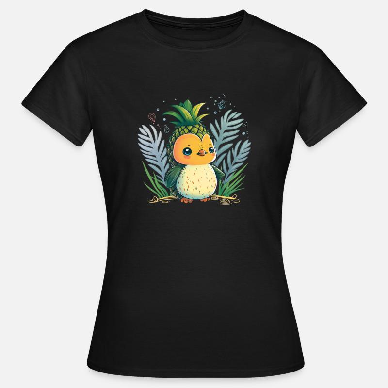 Pineapple Penguin - Women's T-Shirt - black