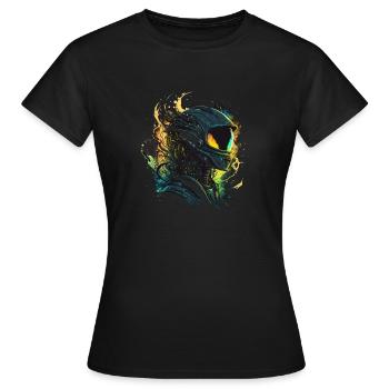 Alien de l’espace - T-shirt Femme - noir - Devant - AI Model Female 172 dark (172cm)