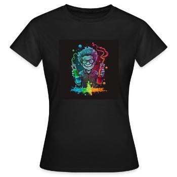 Researcher - Women's T-Shirt - black - Front - AI Model Female 172 dark (172cm)