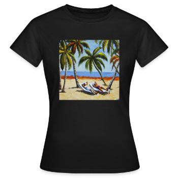 Pause - Frauen T-Shirt - Schwarz - Vorne - AI Model Female 172 dark (172cm)
