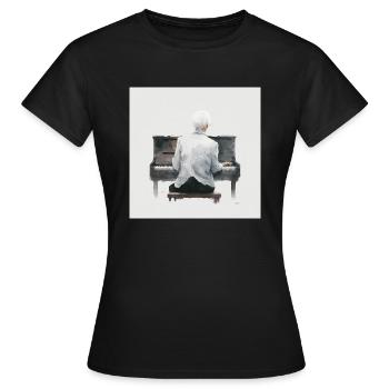 Der Pianist - Frauen T-Shirt - Schwarz - Vorne - AI Model Female 172 dark (172cm)