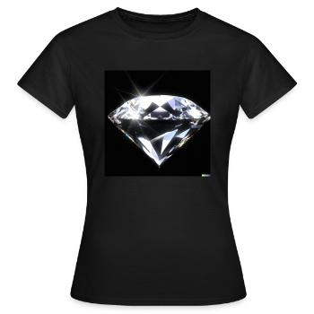 Diamant - Frauen T-Shirt - Schwarz - Vorne - AI Model Female 172 dark (172cm)