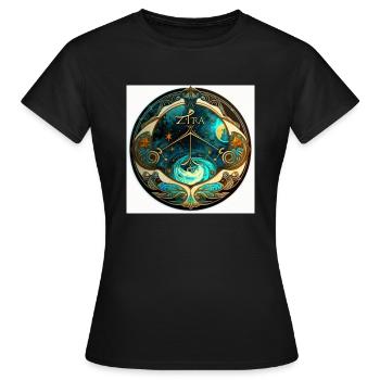 Surreales Gleichgewicht - Frauen T-Shirt - Schwarz - Vorne - AI Model Female 172 dark (172cm)