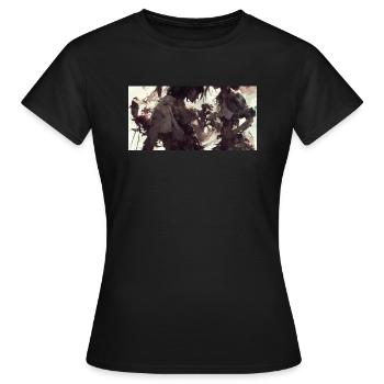 Freundlich - Frauen T-Shirt - Schwarz - Vorne - AI Model Female 172 dark (172cm)
