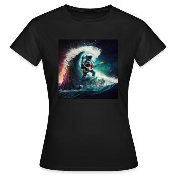 Espace de surf - T-shirt Femme - noir - Devant - AI Model Female 172 dark (172cm)