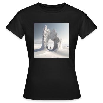 Percée dans le désert - T-shirt Femme - noir - Devant - AI Model Female 172 dark (172cm)