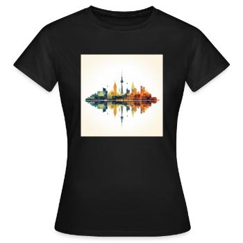 Horizon de Düsseldorf - T-shirt Femme - noir - Devant - AI Model Female 172 dark (172cm)