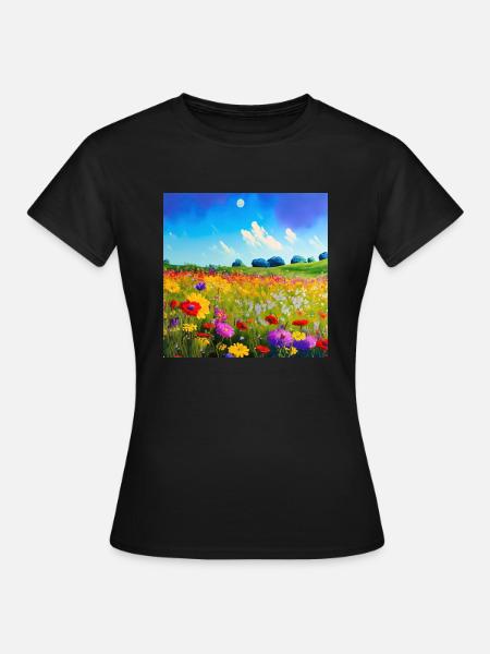 Wilde Harmonie#Natur - Frauen T-Shirt - Schwarz