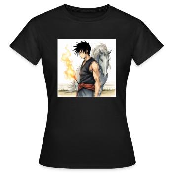 Pyro Guardian - T-shirt Femme - noir - Devant - AI Model Female 172 dark (172cm)