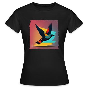 Envol Épuré - T-shirt Femme - noir - Devant - AI Model Female 172 dark (172cm)