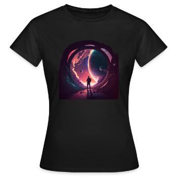 Ende des Raums - Frauen T-Shirt - Schwarz - Vorne - AI Model Female 172 dark (172cm)