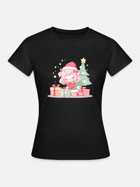 Weihnachtselfe - Frauen T-Shirt - Schwarz