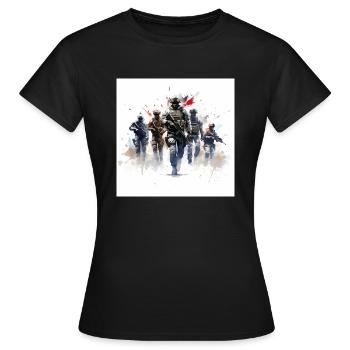 Art du jeu de l’armée américaine - T-shirt Femme - noir - Devant - AI Model Female 172 dark (172cm)