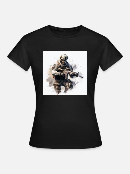 COD gaming art shooter - Frauen T-Shirt - Schwarz