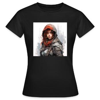 Gaming Art Femme Assassin - T-shirt Femme - noir - Devant - AI Model Female 172 dark (172cm)