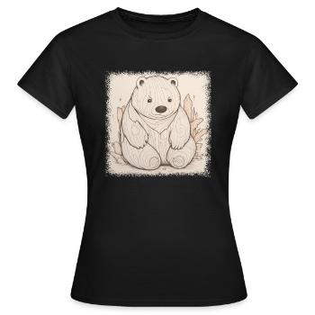 north pole caffeine addict bridge the gap - Women's T-Shirt - black - Front - AI Model Female 172 dark (172cm)